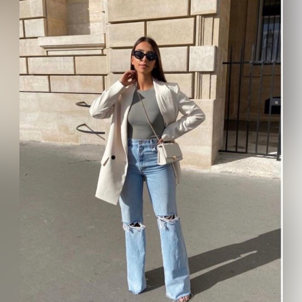 Zara Blogger Favorite Wide Leg Jeans Size 6
